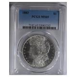 1883 MORGAN DOLLAR PCGS MS65