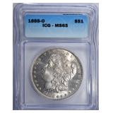 1888-O MORGAN DOLLAR ICG MS65