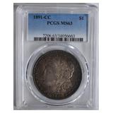 1891-CC MORGAN DOLLAR PCGS MS63