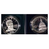 (2) Proof Silver Dollar Commemoratives