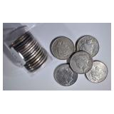 ROLL OF 20-AVE CIRC PEACE SILVER DOLLARS