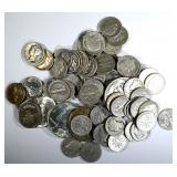 $10.00 FACE VALUE MIXED 90% SILVER COINS: