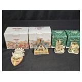 4 David Winter Cottages Ornaments 95,97, & 00