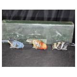 Vtg Marshall Fields Set of 3 Ceramic Bird Ornament