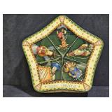 Happy Holidays Folk 5-Piece Christmas Ornament Set