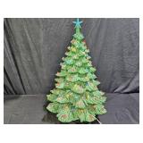 Large Lighted Ceramic 25" Tall Christmas Tree