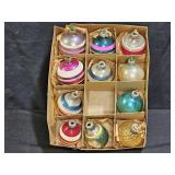 11 Vtg Shiny Brite Chrismas Tree Ornaments