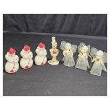 Vintage Snowmen & Angel Ornaments & Decorations