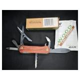 Rare Vintage Wenger Wood Major Multi-Tool