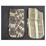 2 Snake Skin Belt Sheaths for 4.5" Closed Knives