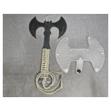 Double Head Zombie Slayer Axe w/ Lanyard & Sheath