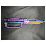 Butterfly Rainbow Guard Knuckle Knife