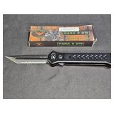 Paragon ATK010 OTF Black Tanto Serr. Auto Knife