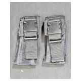 2 New Black Woven Nylon Belt Sheaths with Clip