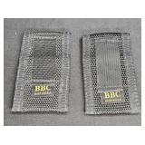 2 Small BBC Black Woven Nylon Belt Sheaths