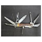 Vintage Large Inox Steel 10 Tool Multi Tool