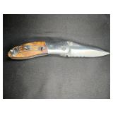 Wood Look Folding Knife with Handle Lock