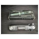 Tiger USA Black Folding Auto Knife