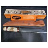 New Marbles Trailmaker Stag Foxed Drop Point Knife