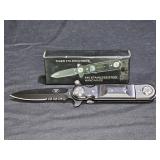 Tiger USA Black Folding Auto Knife