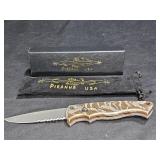 Piranha P-1 Automatic Desert Camo Pocket Knife