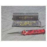 Piranha Bodyguard Tactical Red Bead  Knife