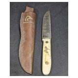 Handmade Bone Handle Damascus Fixed Blade Knife