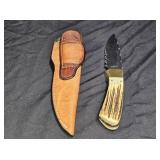 Jerry Corbit Custom Brass & Stag Handle Knife