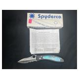 Spyderco Gen I Vesuvius C66PSBKI Abalone Inlay