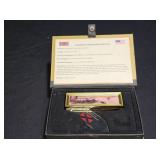 Commemorative Civil War Pocket Knife w/ Display