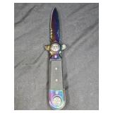 Anodized Rainbow Steel Folding Knife