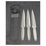 Set of 3  Throwing Knives Nylon Sheath