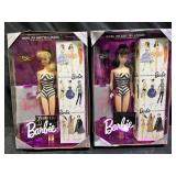 Two 35th Anniversary Barbie Dolls Repro Of 1959