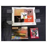 Disney Christmas Ornaments, Matchbox Bus & Poster