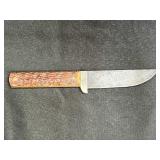 Vintage W. Bingham Fixed Blade Stag Handle Knife