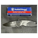 S & W SWSORTB Assisted Folding Combo Edge Knife