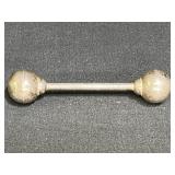 Antique Sterling Silver "Bar" Baby Rattle