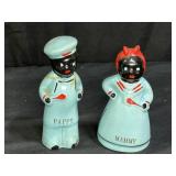 Ceramic " Mammy & Pappy " Salt & Pepper Shakers