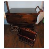 Ethan Allan  Tea Cart & Magazine Rack