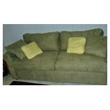 Beige Microfiber Sleeper Sofa