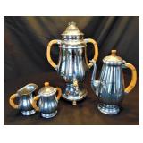 4 Pc Farber Bothers Krome-Kraft Coffee/Tea Set