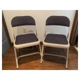 Metal Folding Chairs with Padded Seats