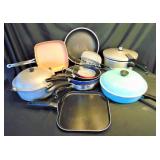 16 pc  Presto, T-Fal, Fiesta Pots and Pans