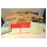 Vintage Newspapers, First Issues and Stamps