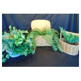 Baskets Wtih Artificial Plants
