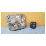 Vintage Camera & Leather Bag