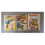 Superman, Batman, Conan Comic Books