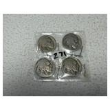 (4) Buffalo Nickels
