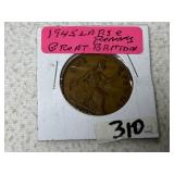 1945 Great Britain Large Penny