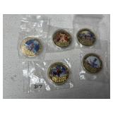 Set of 5 Christmas Collector Coins